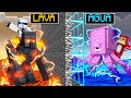 Trolleé a Mi AMIGO en una Batalla de MOBS de LAVA VS AGUA 🔥🌊 Minecraft Trampas 😂