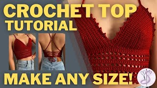 Easy And Quick Crochet Top • How To Crochet A Top For EVERY Size —  Bloodimaryart