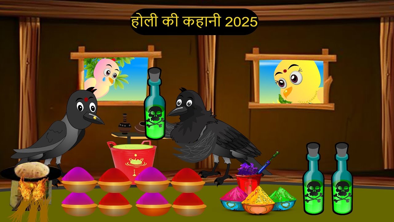 होली की कहानी | Holi 2025 Hindi Kahani Cartoon | Chidiya Wala Cartoon |Tuni Acchi Cartoon |Chichu TV