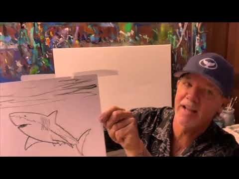 Great For Kids, Teachers -- Paint a Great White Shark with Renowned Marine Life Artist Wyland