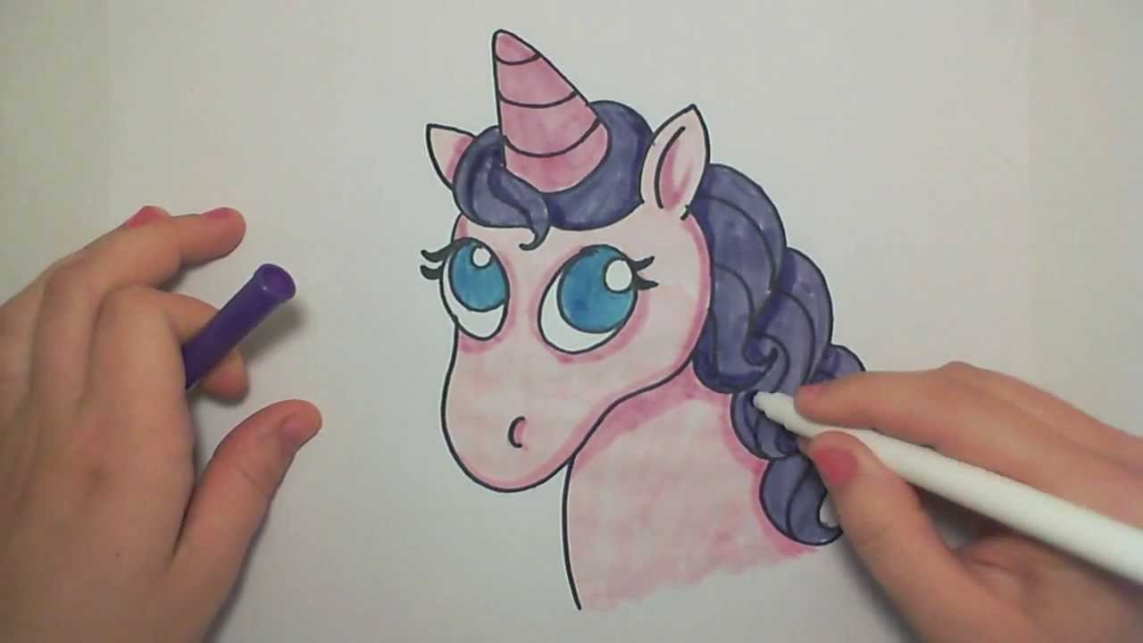 Learn How To Draw A Cute Pink Unicorn Icanhazdraw Youtube