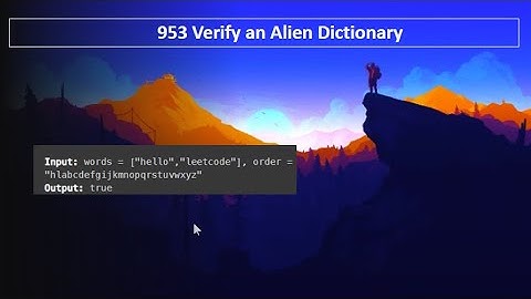 953 Verifying an Alien Dictionary - Leetcode February Challenge 2023