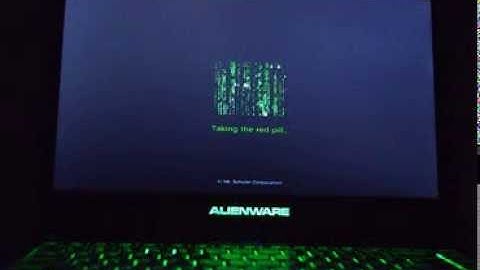 My alienware Matrix boot screen