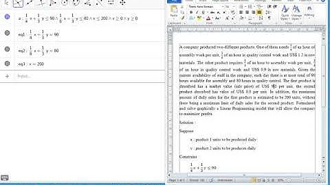 SOLVING LINEAR PROGRAMMING PROBLEM BY USING GEOGEBRA || RULE METHOD