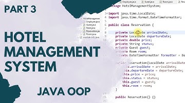Hotel Management System using Java Object Oriented Programming (OOP) (Part 3)