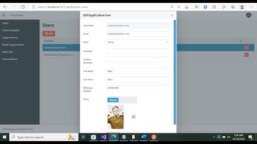 Virtual Football League (Part 6) (Customization Of Edit Application Users Page)