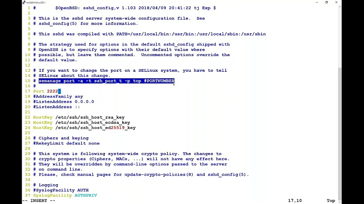 CHANING DEFAULT PORT OF SSH AND PORT FORWARDING IN RHEL/CENTOS 8 LINUX