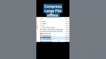 How to compress Large File offline / Computer Tips and Tricks