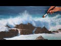 How to paint water - realistic crashing wave painting tutorial