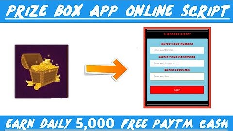 Online script||Prize Box app online task bypass script||101%Working script||By paytm king