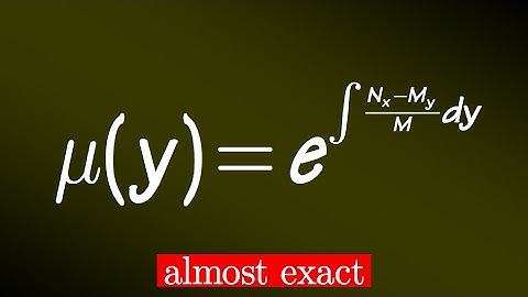Special integrating factor for almost exact equation, mu(y)