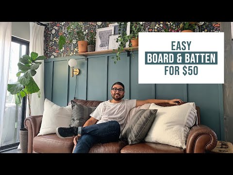 SUPER EASY Board and Batten Wall Installation |  DIY ACCENT WALL