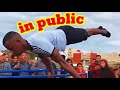 Scaring People With Calisthenics In Public - Crazy reactions 😱