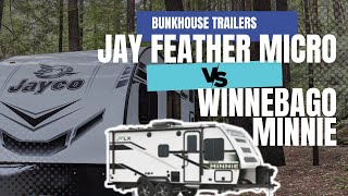 Jay Feather Micro vs Winnebago Minnie Bunkhouse Trailers