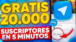 COMO GANAR SUSCRIPTORES EN TELEGRAM GRATIS 2024 | 20000 SUSCRIPTORES EN TELEGRAM EN 5 MINUTOS