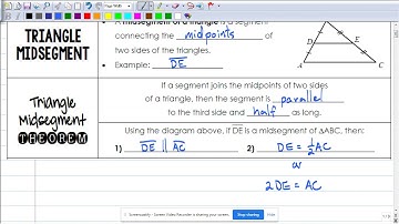 Geometry SP2020---30 Triangle Midsegments and 31 Perpendicular and Angle Bisectors