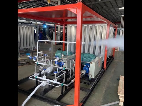 Liquid Nitrogen Gas Pump Vaporizer Skid For Oil Pipeline Purge  Gas Cylinder Filling Station Skid