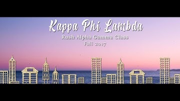 UMass Kappa Phi Lambda Rush Fall 2017