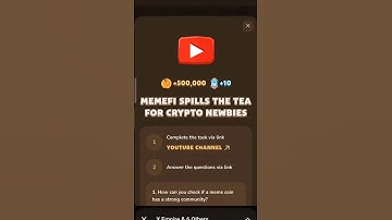 Memefi Spills The Tea For Crypto Newbies ! MemeFi Daily Video Code