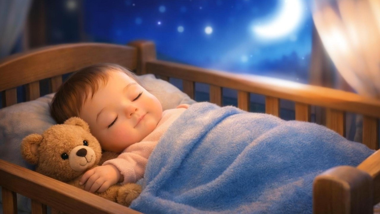 🌙 Moonlight Baby Sleep 🌙 Mozart Lullaby by the Window 🧸 | 1+ Hour Deep Baby Sleep Music