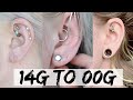 My Ear Stretching Journey - 14g to 00g