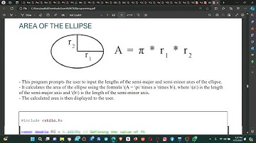 AREA OF THE ELLIPSE in C Programming #C-Programming #Coding