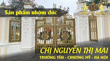 Cổng nhôm đúc, hàng rào nhôm đúc đã lắp đặt cho chị Mai  tại Chương Mỹ - Hà Nội
