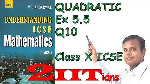 Quardratic Equations in One Variable Exercise 5.5 Q10 Class X ICSE | IIT  The sum of the numerator