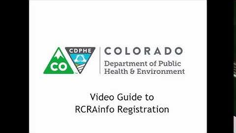 RCRAinfo registration guide