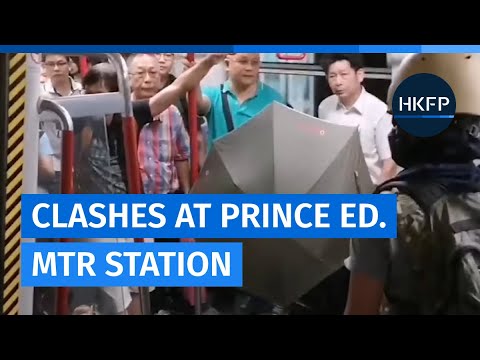 Protester clashes on Hong Kong MTR metro train