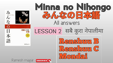 Minna no Nihongo Lesson 2 Renshuu B,C mondai  Japanese Language in Nepali | @learnwithsangam4032