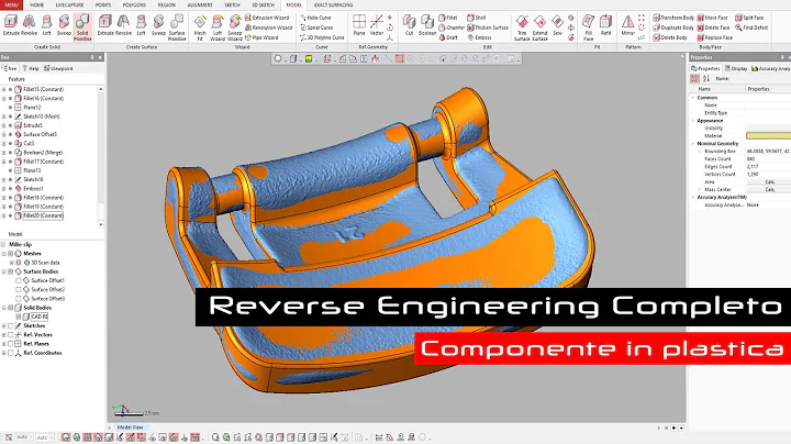 Reverse Engineering in Geomagic Design X | Conversione da file STL completa #reverseengineering