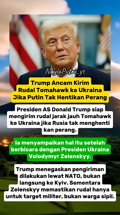 Dunia Tegang Lagi! Trump siap kirim rudal 2.500 km jangkauan ke Ukraina. #fyp #viral #beritaterkini