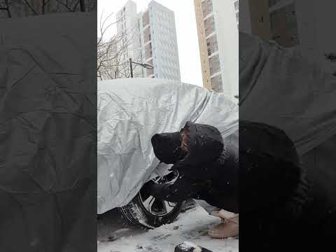 WINTER SEASON IN SOUTH KOREA || remove the snow and cover the car