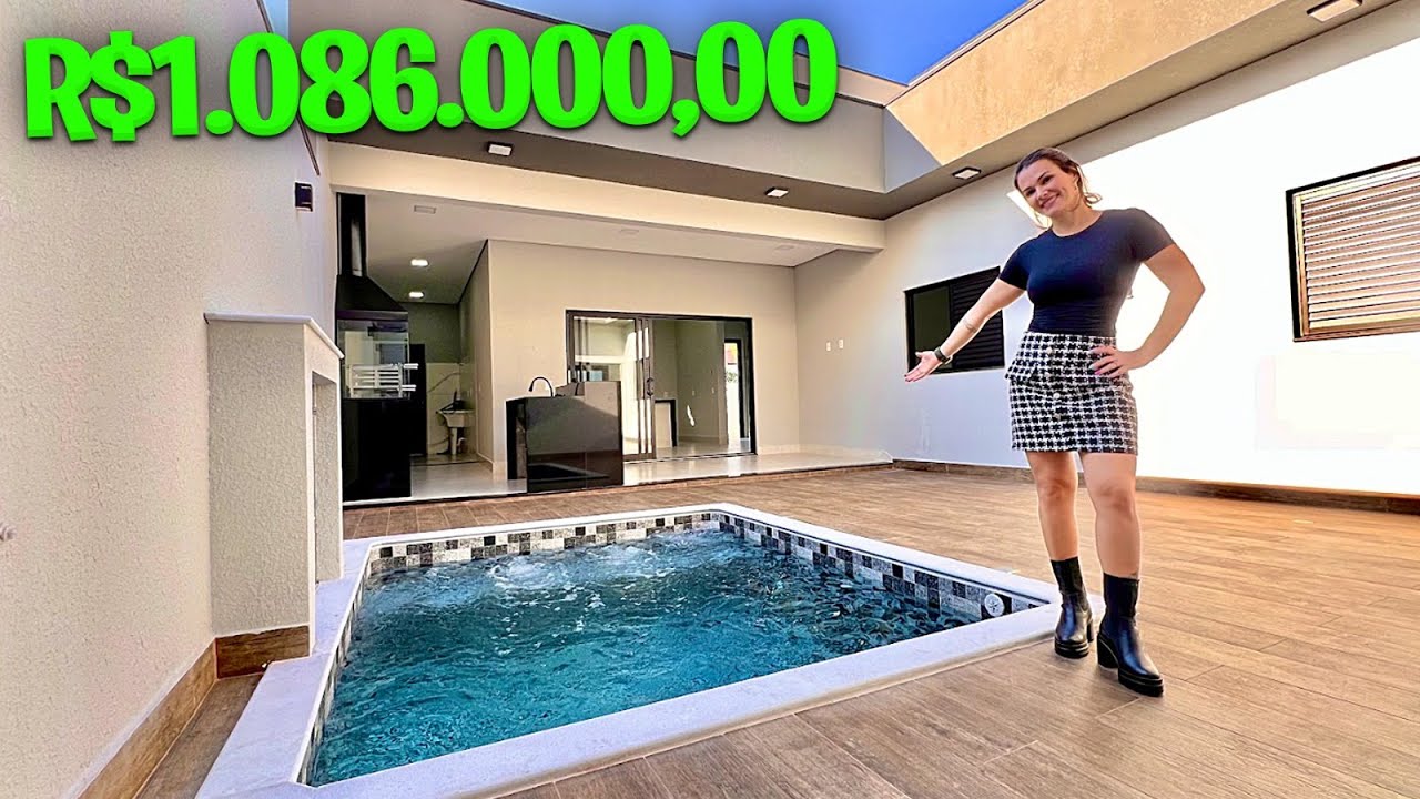 Casa com 3 dormitórios, suite master com closet e 196m2 construídos