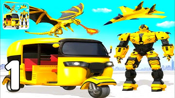 Rickshaw Dragon Robot Transforming Robot Games - Tutorial Part 1 (Android GamePlay Walkthrough)
