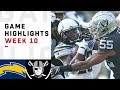 Chargers vs. Raiders Week 10 Highlights | NFL 2018