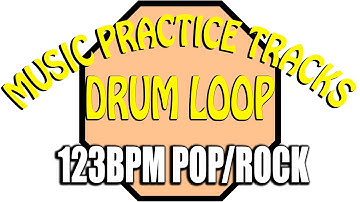 123bpm Pop/Rock Drum Loop. Music Practice Tracks