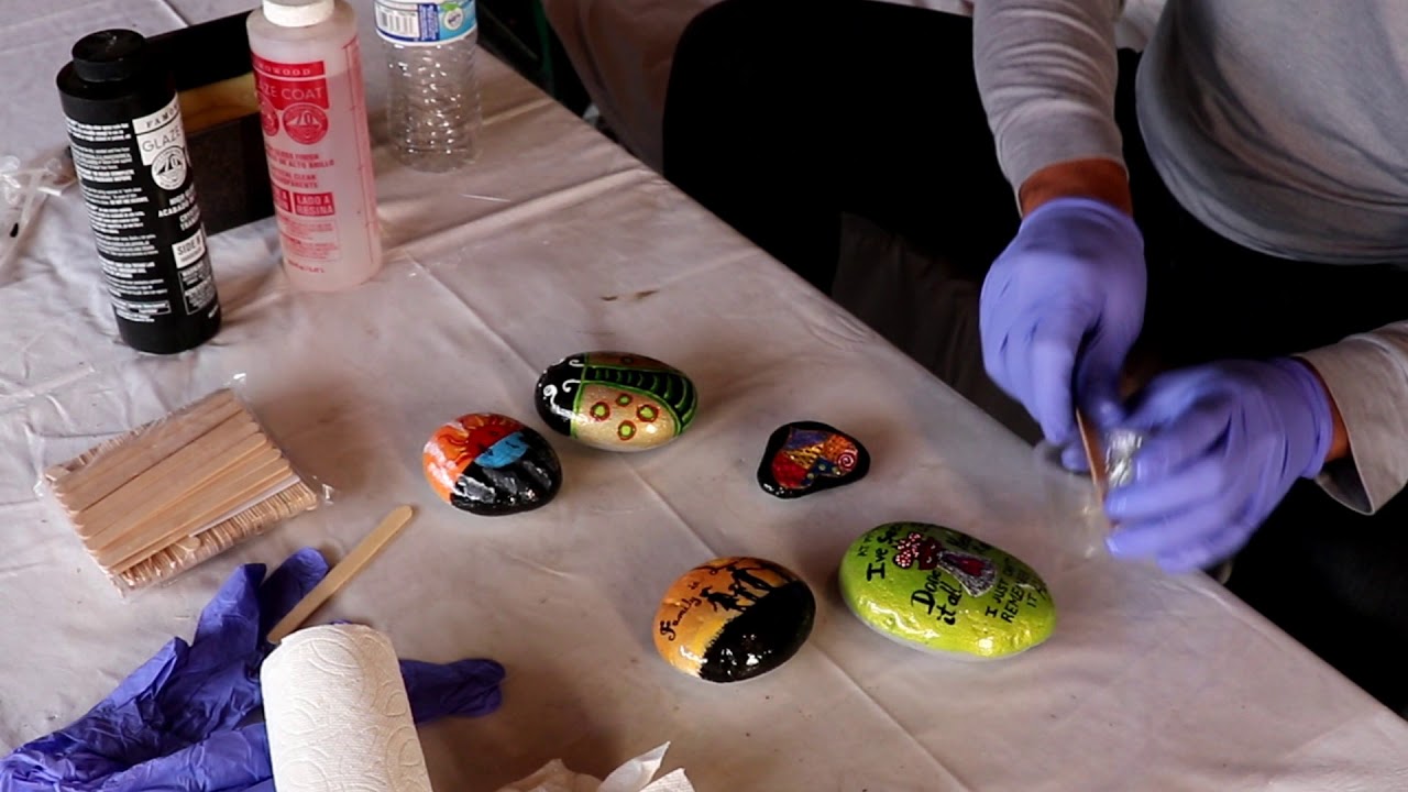 how to resin painted rocks YouTube