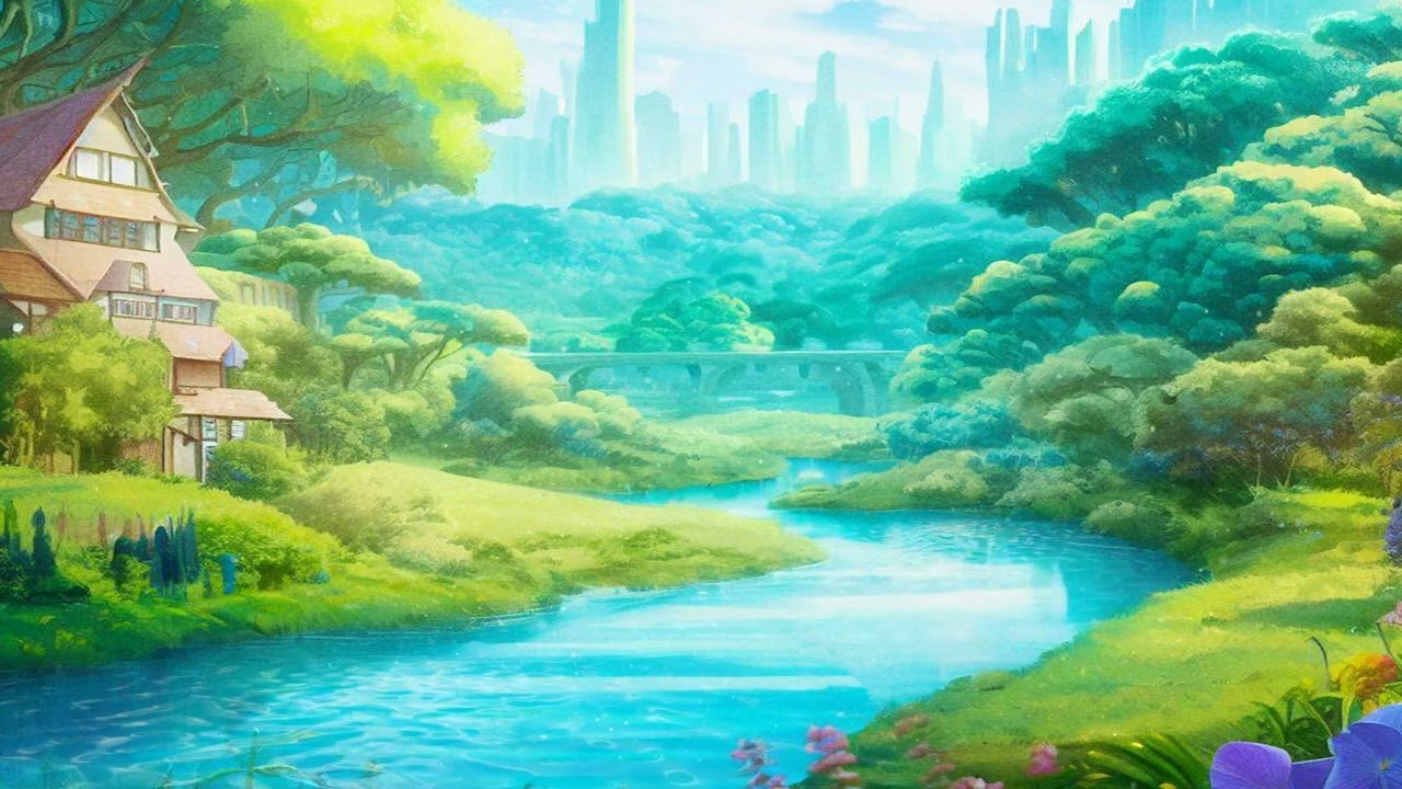 Escape to a Dreamy Lofi Fantasy River on a Summer Midday