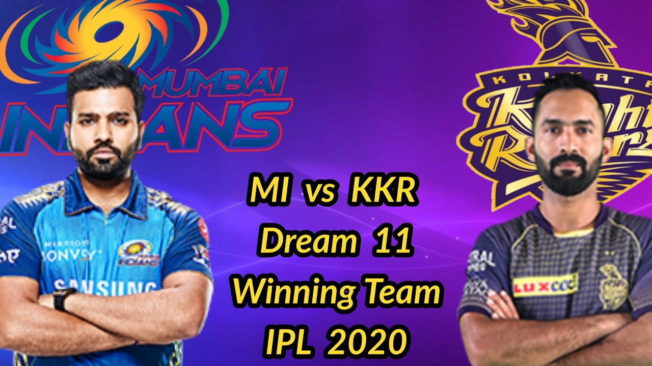 MI vs KKR Dream 11 Winning Team IPL 2020