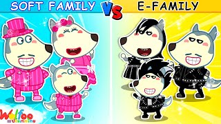 Wolfoo และ E Family VS Soft Family - เรื่องราวสำหรับเด็กเกี่ยวกับครอบครัว Wolfoo | Wolfoo Thailand