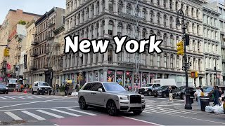 NYC USA 4k Video Travel Vlog Manhattan Walking Around  SoHo Broadway