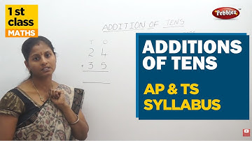 Class 1 Mathematics | Additions of Tens | Easy maths in Telugu Explanation