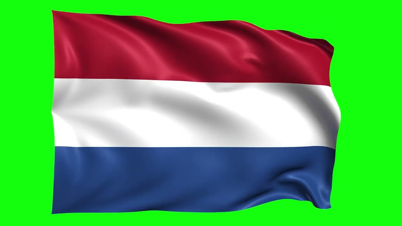Green screen Footage | Netherlands Waving Flag Green Screen Animation | Royalty-Free