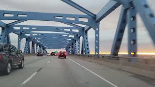 highway driving, PA Philadelphia 4k video