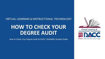 How to Check Your Degree Audit