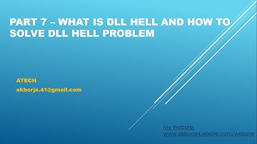 What is dll hell. How to solve dll hell problem