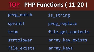 TOP 100 PHP Functions ( 11 - 20 ) | PHP Tutorial