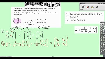 Solving Systems Of Equations with Matrix Inverses